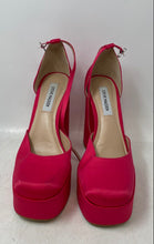 Load image into Gallery viewer, Steve Madden Womens Agata Pink Leather Ankle Strap High Platform Heels Size 8.5M