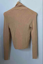Load image into Gallery viewer, Zara Womens Beige Long Sleeve Turtleneck Ribbed Pullover Sweater Size Small