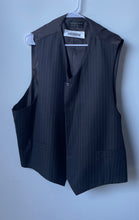 Load image into Gallery viewer, Vittorio St. Angelo Mens Gray Pinstripe Sleeveless Button Front Suit Vest Sz 52R