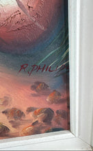 Load image into Gallery viewer, R. Phillips Signed Southwestern Pottery & Beads Framed Canvas Painting