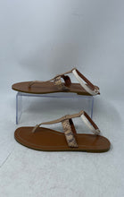 Load image into Gallery viewer, Coach Womens Multicolor Animal Print Leather Flat Thong Sandals Size 8B