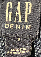 Load image into Gallery viewer, Gap Womens Blue Denim Long Sleeve Collared Pullover Blouse Top Size Small