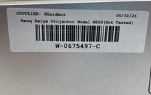 Load image into Gallery viewer, Benq W500 Beige 720p 3LCD Technology Home Theater Projector Not Tested