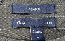 Load image into Gallery viewer, Gap Womens Dark Gray Striped Stretch Back Zip Straight & Pencil Skirt Size 4