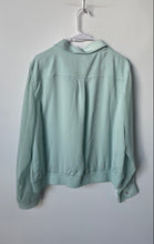 Load image into Gallery viewer, Karl Lagerfeld Womens Green Long Sleeve Button Front Cropped Jacket Size XL