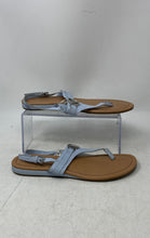 Load image into Gallery viewer, Guess Womens Light Blue Leather Adjustable Strap Thong Sandals Size 8.5M