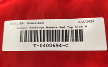 Load image into Gallery viewer, Armani Exchange Womens Red Sleeveless Tie-Front Ruffle Blouse Top Size Medium