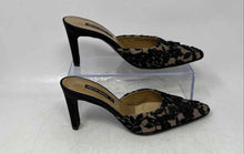 Load image into Gallery viewer, Bruno Magli Womens Black Slip-On Block Mules Sandals Size 5B