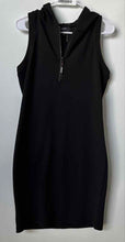 Load image into Gallery viewer, Guess Womens Black Sleeveless Zip Hooded Short Bodycon Dress Size Large