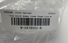 Load image into Gallery viewer, Authentic Tory Burch Womens Buddy Cream Beige Sneaker Shoes Size 8M Stained