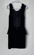Load image into Gallery viewer, Guess Womens Black Sleeveless Round Neck Peplum Back Zip Mini Dress Size 4