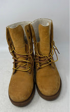 Load image into Gallery viewer, Timberland Womens Fold Down Brown Leather Combat Boots Size 7 No Insoles