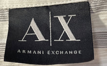 Load image into Gallery viewer, Armani Exchange Mens Beige Gray Striped Long Sleeve Button-Up Shirt Size M