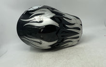 Load image into Gallery viewer, TCMT Black White Skull And Flame Graphic Full-Face Motocross Helmet Size L