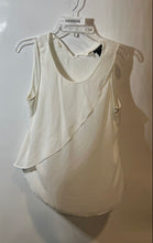 Load image into Gallery viewer, Ann Taylor Womens White Sleeveless Scoop Neck Layered Blouse Top Size PM