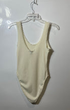 Load image into Gallery viewer, Forever 21 Womens White Sleeveless Ribbed Textured Bodysuit Blouse Top Size S