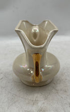 Load image into Gallery viewer, Collectible Beige Home Decor Iridescent Glaze Handles Porcelain Vase