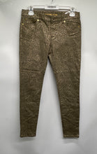 Load image into Gallery viewer, Michael Kors Womens Brown Animal Print Regular Fit Skinny Jeans Size 2