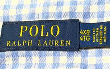 Load image into Gallery viewer, Polo Ralph Lauren Mens White Blue Check Printed Long Sleeve Button-Up Shirt 4XB