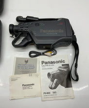 Load image into Gallery viewer, Panasonic PV-800 Black OmniMovie VHS 12X Zoom Video Camcorder Not Tested