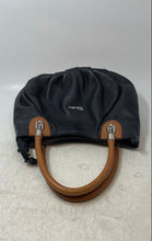 Load image into Gallery viewer, Valentina Womens Black Brown Pebbled Leather Double Handle Zip Top Shoulder Bag