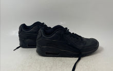 Load image into Gallery viewer, Nike Kids Air Max 90 Black Leather Lace-Up Low Top Sneaker Shoes Size 4Y