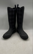 Load image into Gallery viewer, Muck Boots Company Womens Hale Black And Gray Plaid Print Tall Rain Boots Size 9