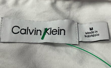 Load image into Gallery viewer, Calvin Klein Mens White Cotton Long Sleeve Collared Button-Up Shirt Size M