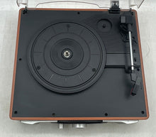 Load image into Gallery viewer, 1 By One Brown Black Portable 3 Speed Stereo Turntable Not Tested