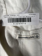Load image into Gallery viewer, Abercrombie & Fitch Womens White Waist Tie Button Front Vest Size Small