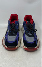 Load image into Gallery viewer, Mazino Mens Black Blue Red Lace-Up Round Toe Low Top Sneaker Shoes Size 9