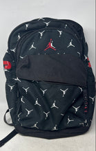Load image into Gallery viewer, Jordan Mens Black Signature Print Adjustable Strap Zip-Around Lined Backpack