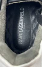Load image into Gallery viewer, Karl Lagerfeld Paris Mens Karl Head Black Leather Lace-Up Sneaker Shoes Size 11M