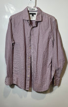 Load image into Gallery viewer, Banana Republic Mens Red White Printed Tailored Slim Fit Button-Up Shirt Size M