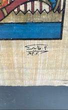 Load image into Gallery viewer, Framed Egyptian Papyrus Painting Traditional Nile Hunting And Fowling Scene