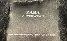 Load image into Gallery viewer, Zara Womens Black Long Sleeve Faux Fur Hooded Full-Zip Puffer Jacket Size S