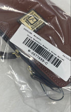 Load image into Gallery viewer, Stone Mountain Womens Brown Leather Side Wristlet Strap Zip-Around Wallet