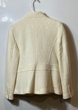 Load image into Gallery viewer, Talbots Womens White Long Sleeve Notch Lapel Pockets Two-Button Blazer Size 6P