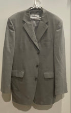 Load image into Gallery viewer, Stafford Mens Gray Wool Long Sleeve Notch Lapel Three Button Blazer Size 42