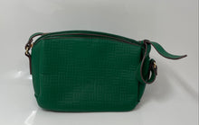 Load image into Gallery viewer, Anne Klein Womens Green Leather Adjustable Strap Zip Top Lined Crossbody Bag