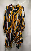 Load image into Gallery viewer, Karl Lagerfeld Womens Multicolor Geometric Print Long Sleeve Shirt Dress Size 4