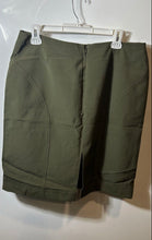 Load image into Gallery viewer, New York & Company Womens Green Flat Front Regular Fit Short Mini Skirt Size 12