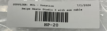 Load image into Gallery viewer, Beats By Dr. Dre Studio 3 Beige Noise Cancelling Headphones With AUX Cable NCL
