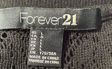 Load image into Gallery viewer, Forever 21 Womens Black Long Sleeve Crew Neck Studded Pullover Blouse Top Size L