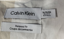 Load image into Gallery viewer, Calvin Klein Mens Beige White Striped Print Relaxed Fit Button-Up Shirt Size XL