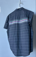 Load image into Gallery viewer, Penguin Mens Multicolor Striped Printed Short Sleeve Button-Up Shirt Size L