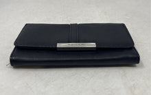 Load image into Gallery viewer, Tahari Womens Black Leather Credit Card Slots Trifold Wallet