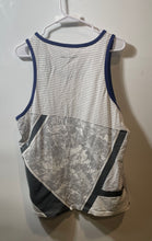 Load image into Gallery viewer, Armani Exchange Mens Gray White Blue Striped Sleeveless Tank T-Shirt Size Medium