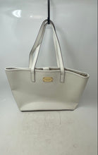 Load image into Gallery viewer, Michael Kors Womens White Leather Double Handle Lined Tote Handbag