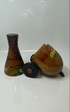Load image into Gallery viewer, Haiti Folk Art Atiano Map Design Home Decorative Hand Painted Wooden Bottle